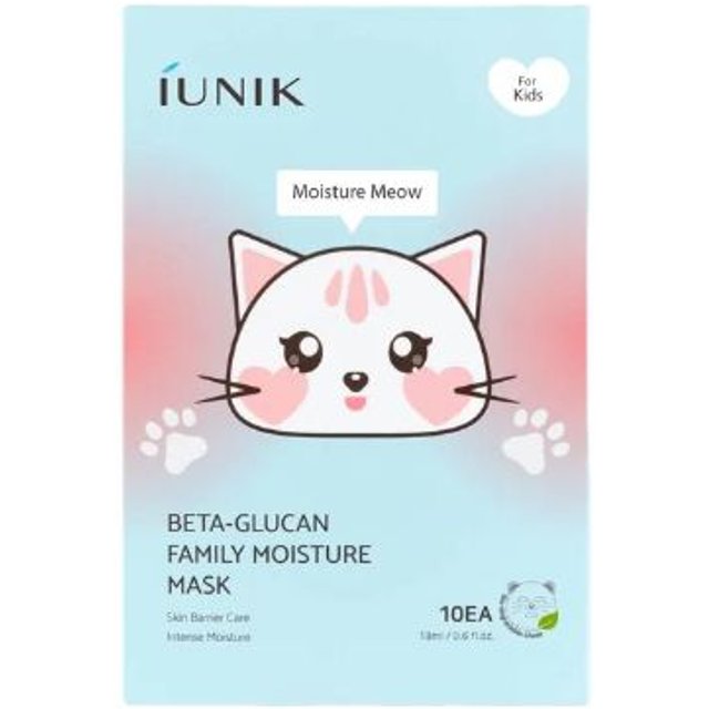 iUNIK - Beta-Glucan Family Moisture Mask For Kids - 10pcs