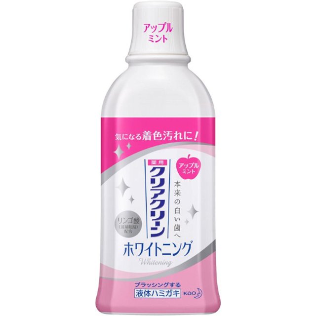 Kao - Clear Clean Mouthwash Whitening Dental Rinse - 600ml - Apple Mint
