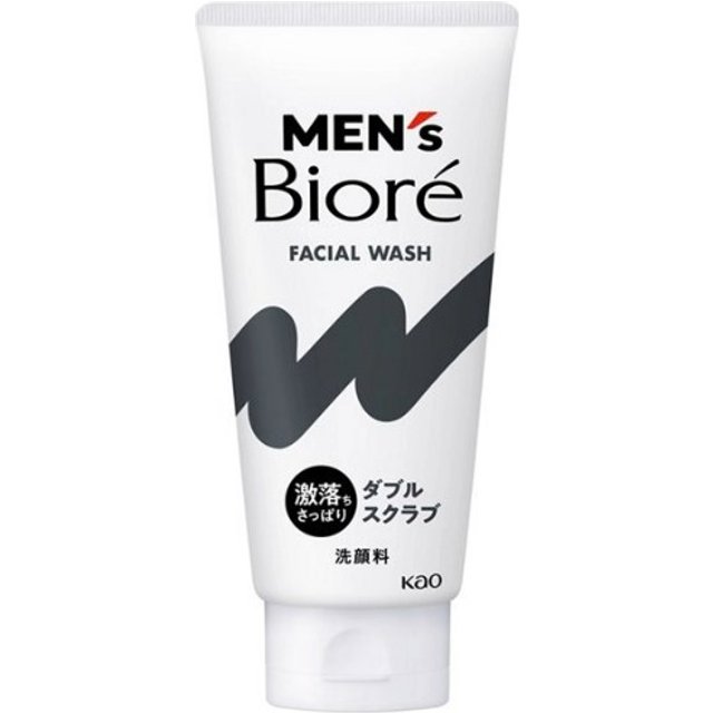Kao - Men's Biore Double Scrub Face Wash - 130g