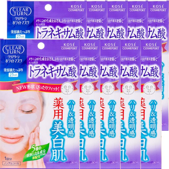 Kose - Clear Turn White Tranexamic Acid White Mask (10ea)