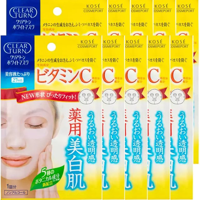 Kose - Clear Turn White Vitamin C Mask (10ea)