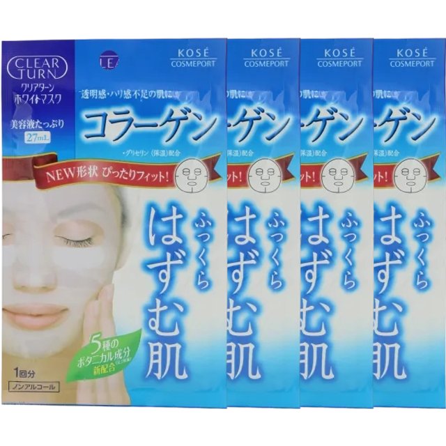 Kose - Clear Turn White Whitening Collagen Mask (4ea)