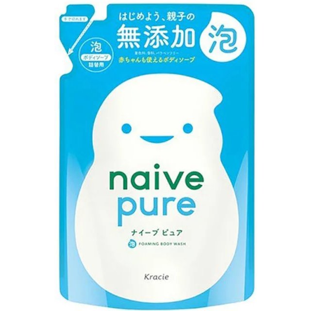 Kracie - Naive Pure Foaming Body Soap Jumbo Refill - 450ml