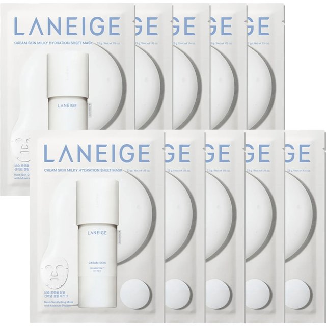 LANEIGE - Cream Skin Milky Hydration Sheet Mask - 33g (10pcs) Set