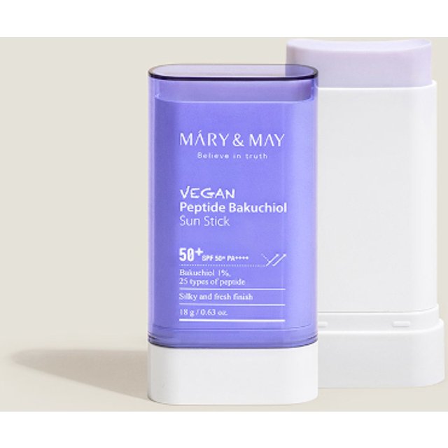 MARY&MAY - Vegan Peptide Bakuchiol Sun Stick SPF50+ PA++++ - 18g