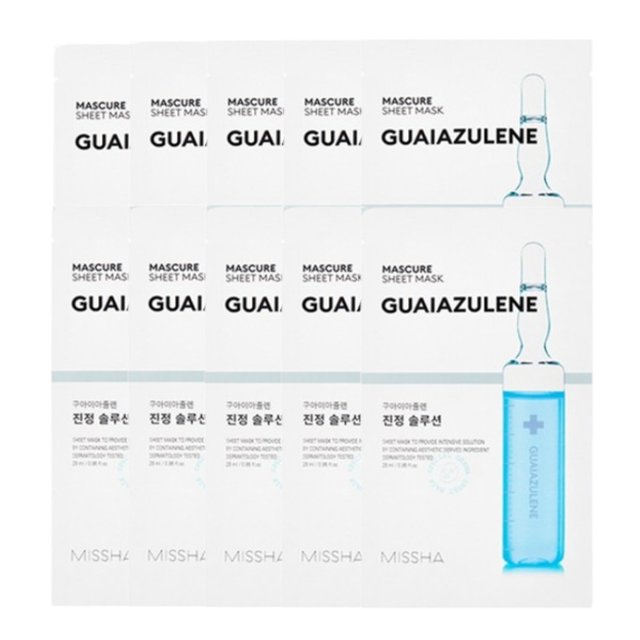 MISSHA Mascure Solution Sheet Mask - Guaiazulene - 1pc (10ea) Set