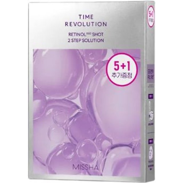 MISSHA - Time Revolution Retinol 1000 Shot 2 Step Solution Mask - (1.5ml+32g)*6ea