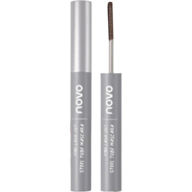 NOVO - Fine Lash Out Steel Tube Mascara - 3g - 02 Natural Brown