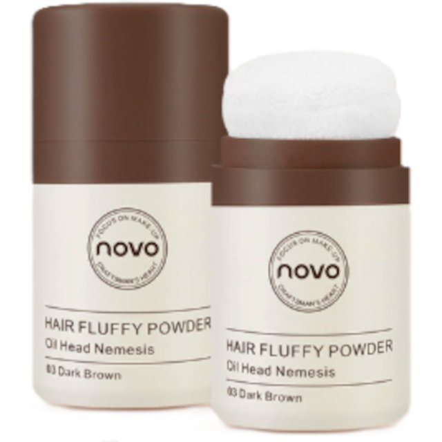 NOVO - Hair Fluffy Powder Oil Head Nemesis - 7g - 03 Dark Brown
