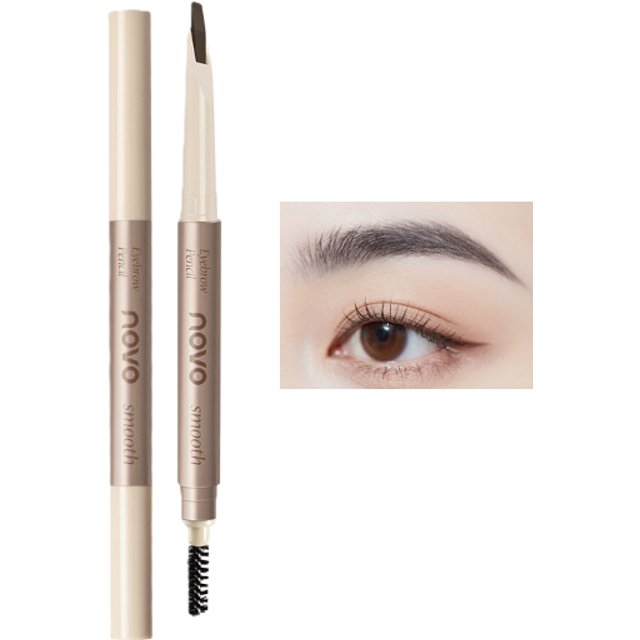 NOVO - Matte Colour Chopper Eyebrow Pencil - 0.24g - 01 Gray Black