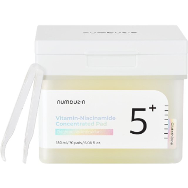 numbuzin - No.5+ Glutathione Vitamin Concentrated Toner Pad - 180ml/70pads