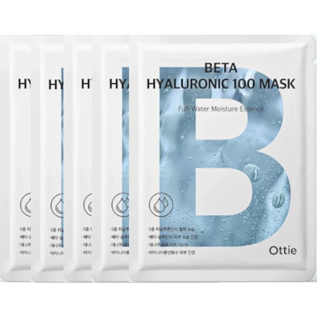 Ottie - Beta Hyaluronic 100 Mask - 25ml*5pcs