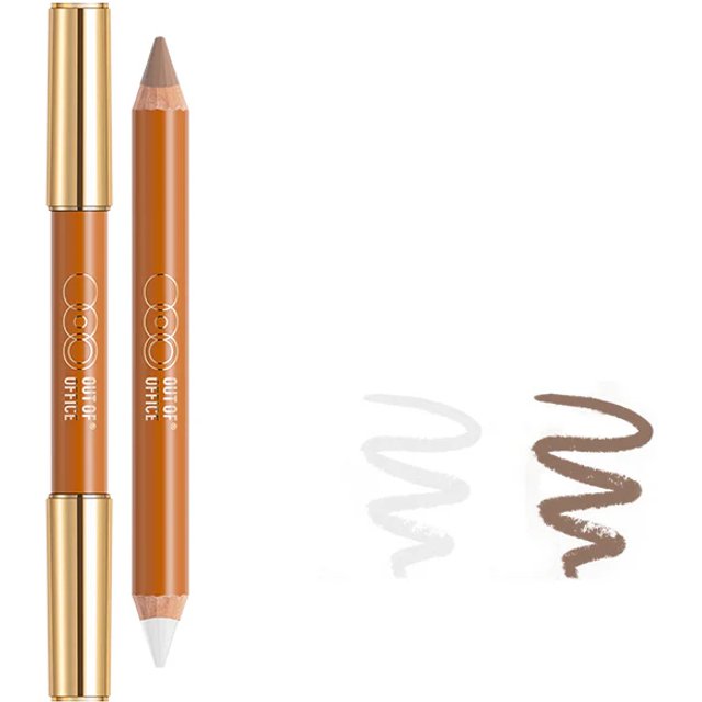 OUT OF OFFICE - Contour & Highlight Duo Pencil - 5g - 02 Matte White + Cement Gray