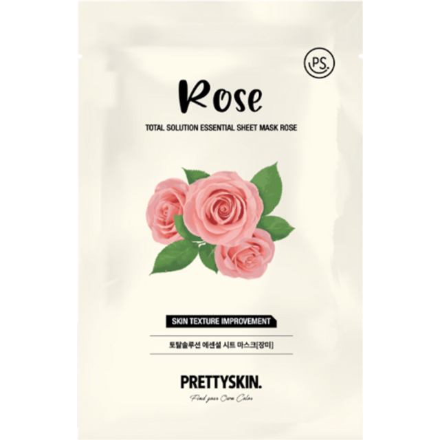 PRETTYSKIN - Total Solution Essential Sheet Mask - 1pc - Rose