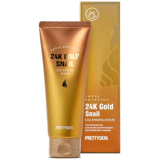 PRETTYSKIN - Total Solution 24K Gold Snail Cleansing Foam - 150ml