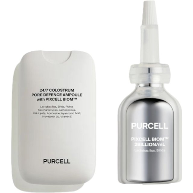 PURCELL - 24/7 Colostrum Pore Defence Ampoule with Pixcell Biom™ - 55ml (1ea) + Pixcell Biom™2Billion/mL - 30ml (1ea) Set