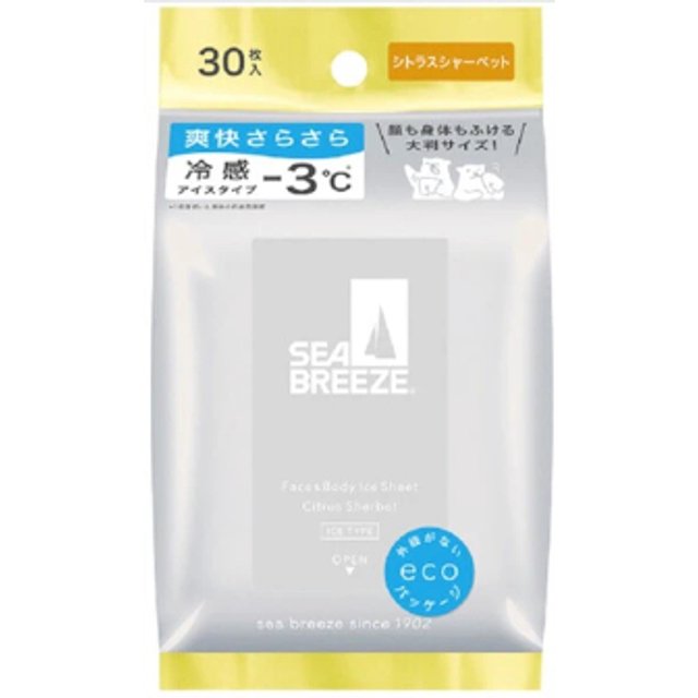 Shiseido - Sea Breeze Face & Body Ice Sheet - 30 blätter - Citrus Sherbet