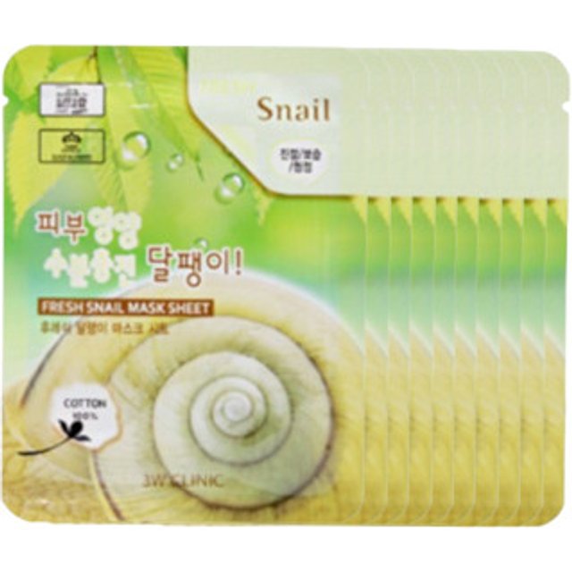 3W Clinic - Fresh Snail Mask Sheet - 10pcs Set