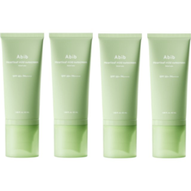 Abib - Heartleaf Mild Sunscreen Relief Tube SPF 50+ PA++++ - 50ml (4ea) Set