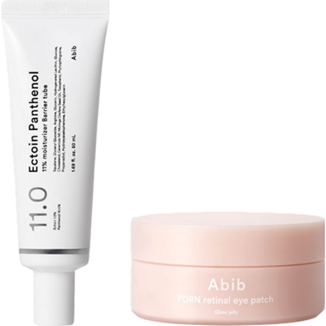 Abib - Ectoin Panthenol 11% Moisturizer Barrier Tube (1ea) X PDRN Retinal Eye Patch Glow Jelly (1ea) Set