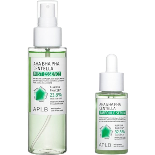 APLB - AHA BHA PHA Centella Ampoule Serum - 40ml (1ea) + Mist Essence - 105ml (1ea) Set