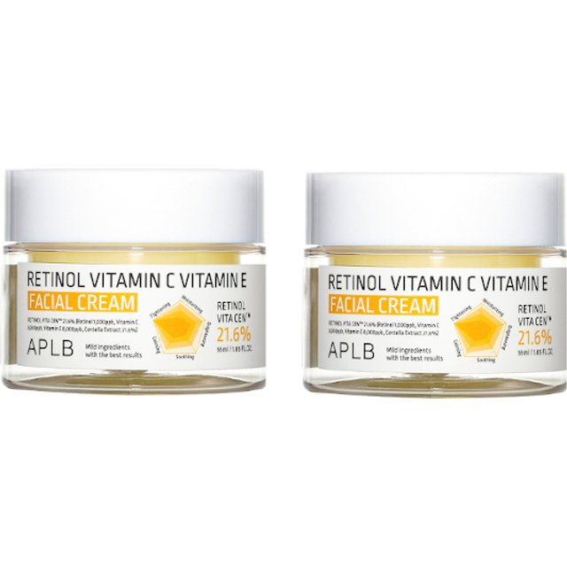 APLB - Retinol Vitamin C Vitamin E Facial Cream - 55ml (2ea) Set