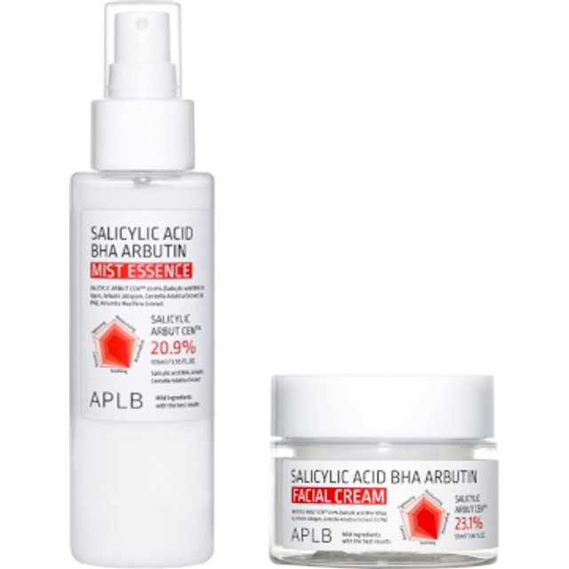 APLB - Salicylic Acid BHA Arbutin Facial Cream - 55ml (1ea) + Mist Essence - 105ml (1ea) Set