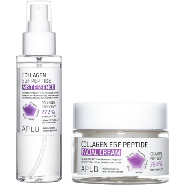 APLB - Collagen EGF Peptide Facial Cream - 55ml (1ea) + Mist Essence - 105ml (1ea) Set
