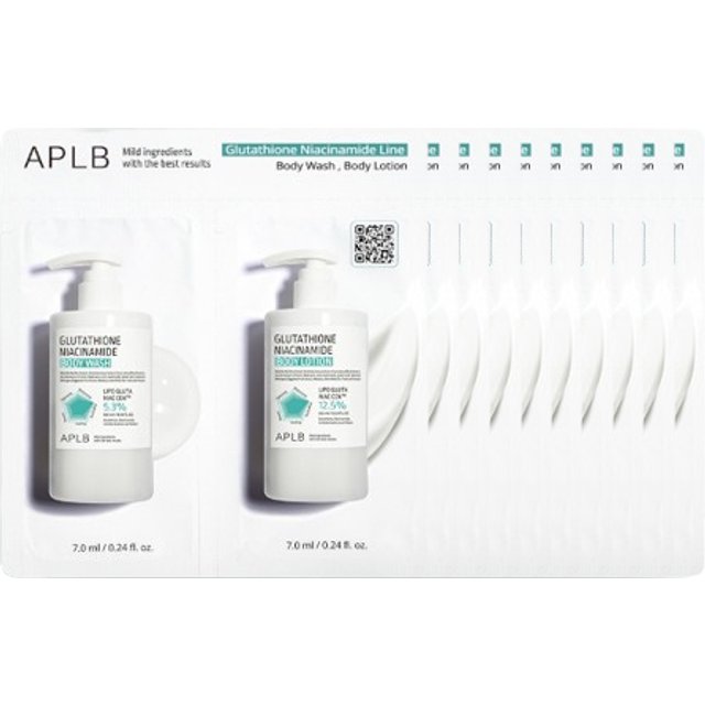 APLB - Glutathione Niacinamide Body Lotion & Wash Sachet Pack - 10pcs Set