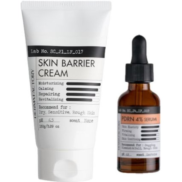 DERMA FACTORY - PDRN 4% Ampoule - 30ml (1ea) & Skin Barrier Cream - 150g (1ea) Set