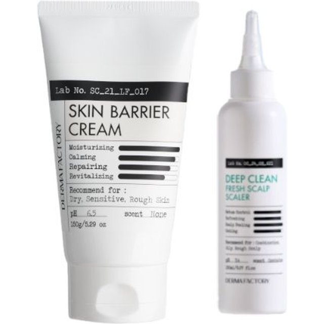 DERMA FACTORY - Skin Barrier Cream - 150g (1ea) & Deep Clean Fresh Scalp Scalper - 150ml (1ea) Set