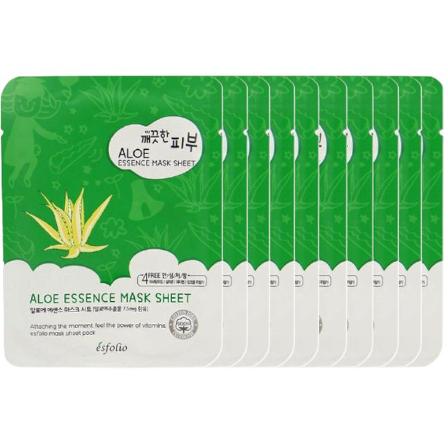 esfolio - Pure Skin Essence Mask Sheet - 25ml*1pc - Aloe (10ea) Set