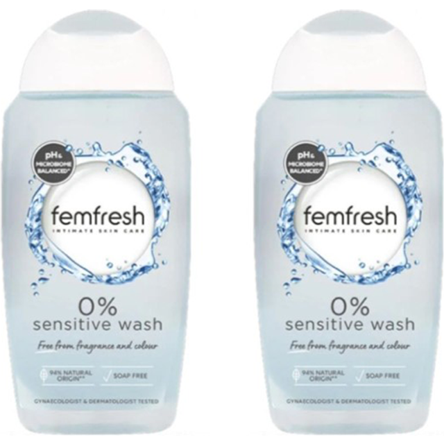 femfresh - 0% Sensitive Intimate Wash - 250ml Duo Set