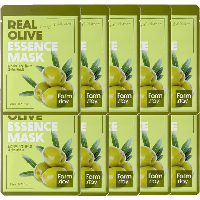 Farm Stay - Real Essence Mask - 1pc - Olive (10ea) Set