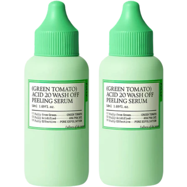 FULLY - Green Tomato Acid 20 Wash Off Peeling Serum - 50ml Duo Set