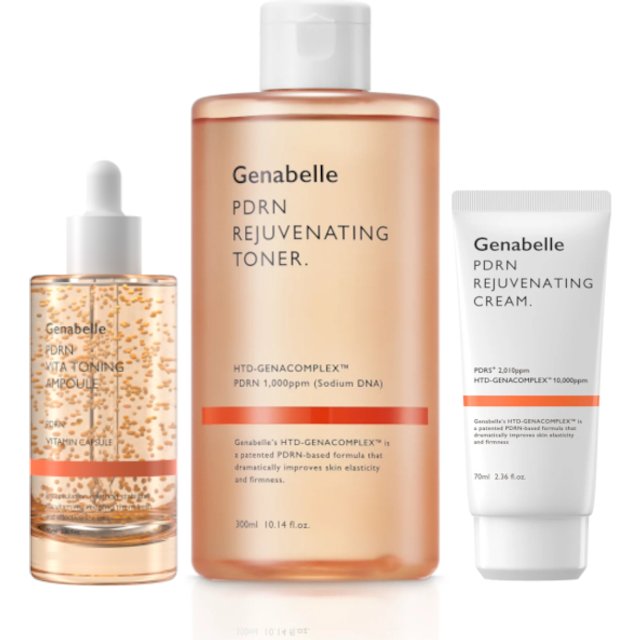 Genabelle - PDRN Rejuvenating Toner & Cream & VITA Toning Jumbo Ampoule Set