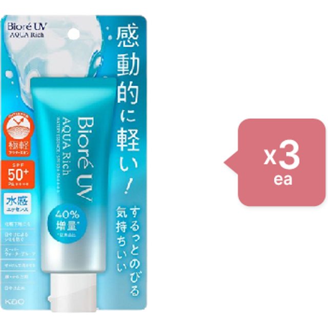Kao - Biore UV Aqua Rich Water Essence SPF50+ PA++++ - 70g (3ea) Set