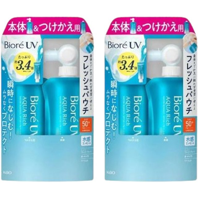 Kao - Biore UV Aqua Rich Watery Essence SPF50+ PA++++ - 120g + 120g (2ea) Set