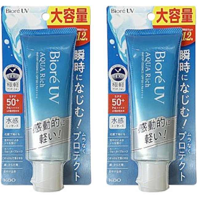 Kao - Biore UV Aqua Rich Watery Essence SPF50+ PA++++ - 90g (2ea) Set