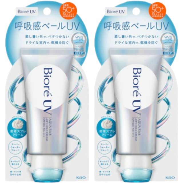 Kao - Biore UV Aqua Rich Airy Hold Cream SPF50+ PA++++ - 70g (2ea) Set