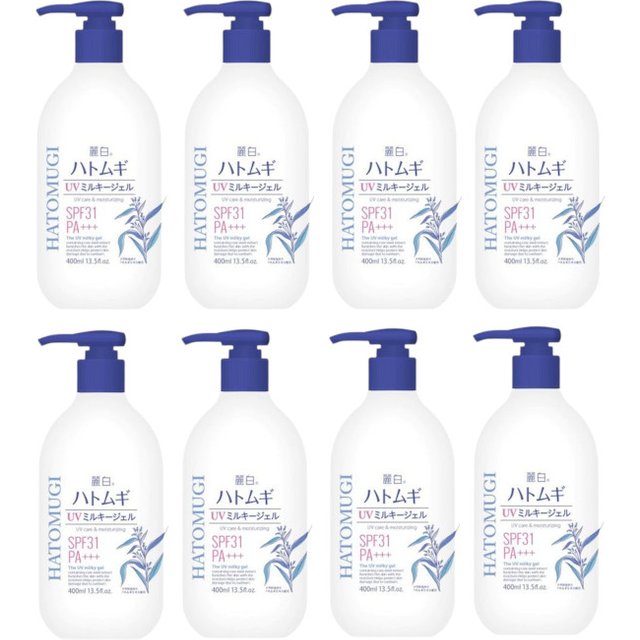 KUMANO COSME - Reihaku Hatomugi UV Care & Moisturizing The UV Milky Gel SPF31 PA+++ - 400ml (8ea) Set