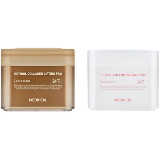 Mediheal - Retinol Collagen Lifting Pad - 100ea (1ea) + Phyto-Enzyme Peeling Pad - 90ea (1ea) Set