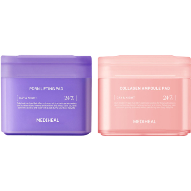 Mediheal - PDRN Lifting Pad - 100ea (1ea) & Collagen Ampoule Pad - 100ea (1ea) Set
