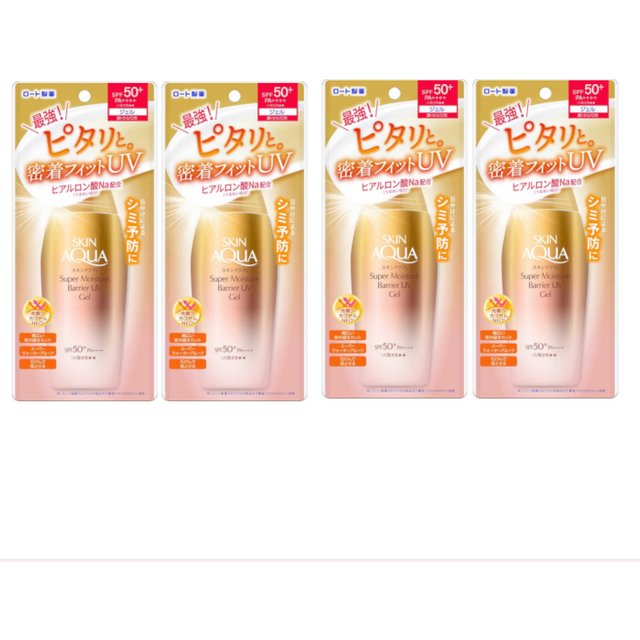 Rohto Mentholatum - Skin Aqua Super Moisture Barrier UV Gel SPF50+ PA++++ - 100g (4ea) Set