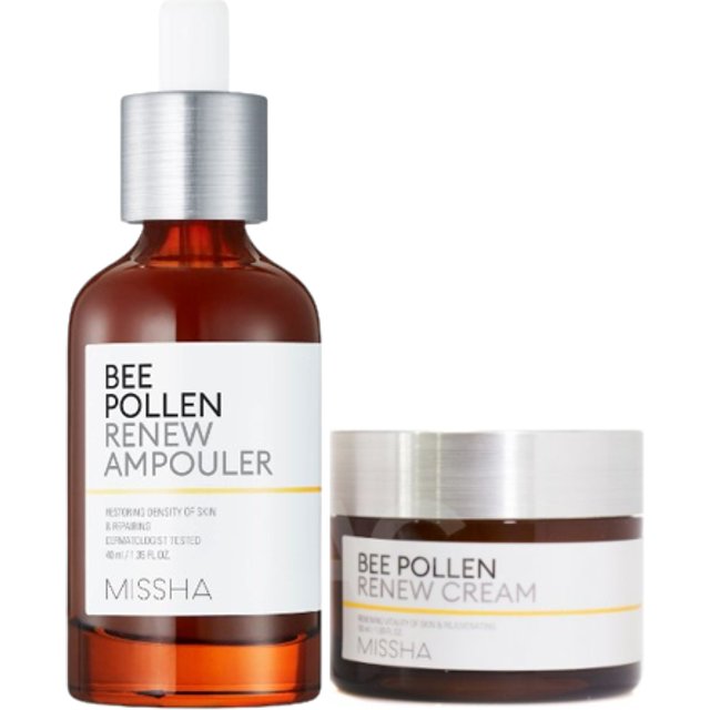 MISSHA - Bee Pollen Renew Ampouler - 40ml (1ea) + Cream - 50ml (1ea) Set