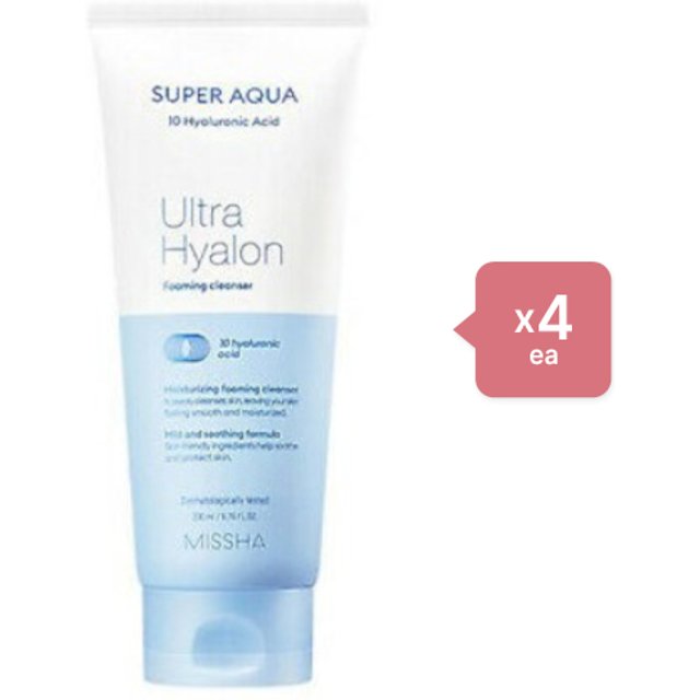 MISSHA - Super Aqua Ultra Hyalon Foaming Cleanser - 200ml (4ea) Set