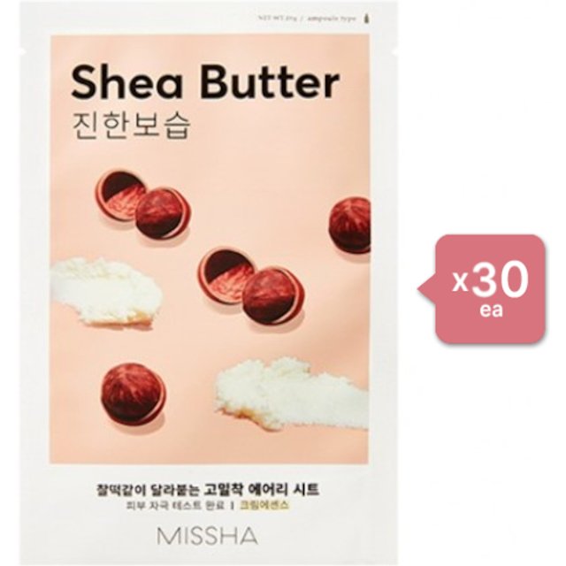 MISSHA Airy Fit Sheet Mask - Shea Butter - 1pc (30ea) Set