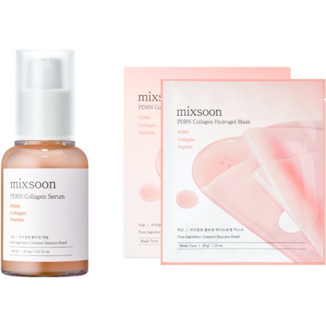 mixsoon - PDRN Collagen Serum + Hydrogel Mask*5pcs Set