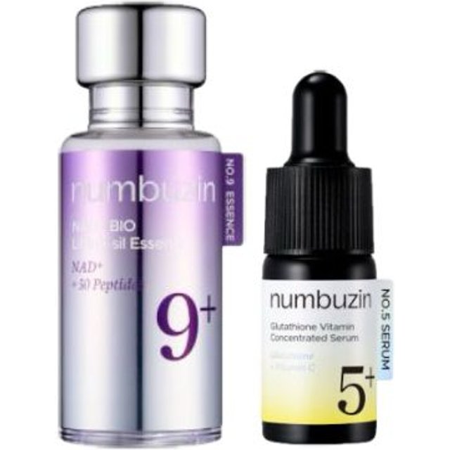 numbuzin - No.9 NAD+ BIO Lifting-sil Essence - 30ml (1ea) & No.5+ Glutathione Vitamin Concentrated Serum - 10ml (1ea) Set