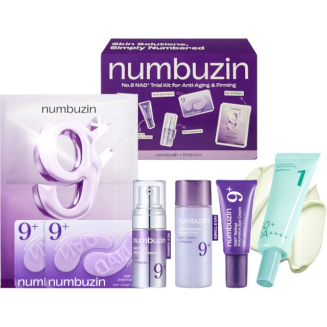 numbuzin - No.9 NAD+ Trial Kit for Anti-Aging & Firming (Stylevana Exclusive) - 1 Set (6Items) & No.1 Clear Filter Sun Essence